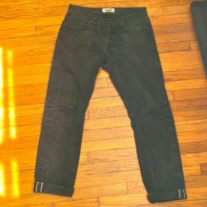 NAKED & FAMOUS DENIM - Weird Guy fit - Solid Black Selvedge - 32x34